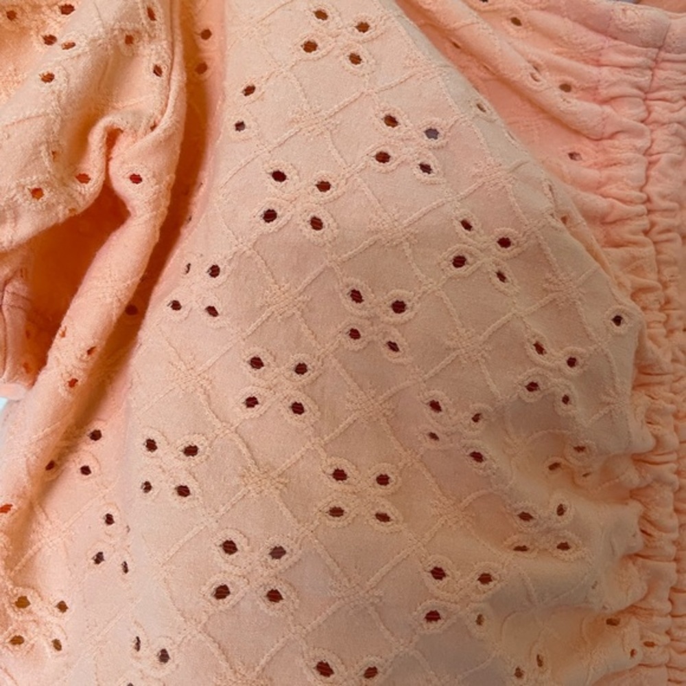 NWT SO Soft Orange Puff Sleeve Eyelet Crop Top -‎ XXL - Picture 5 of 11